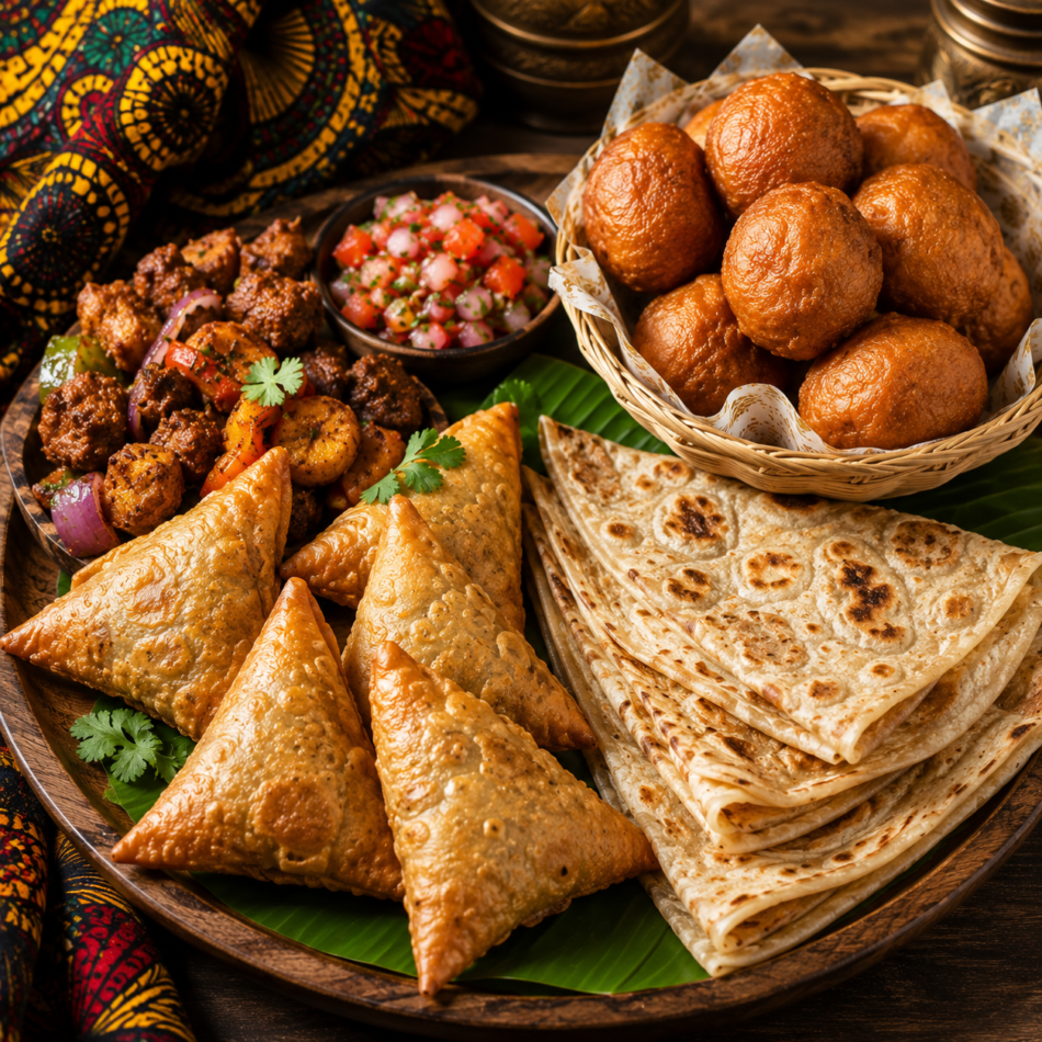 Authentic East African street bites handcrafted with traditional spices, rich flavor, and cultural warmth.