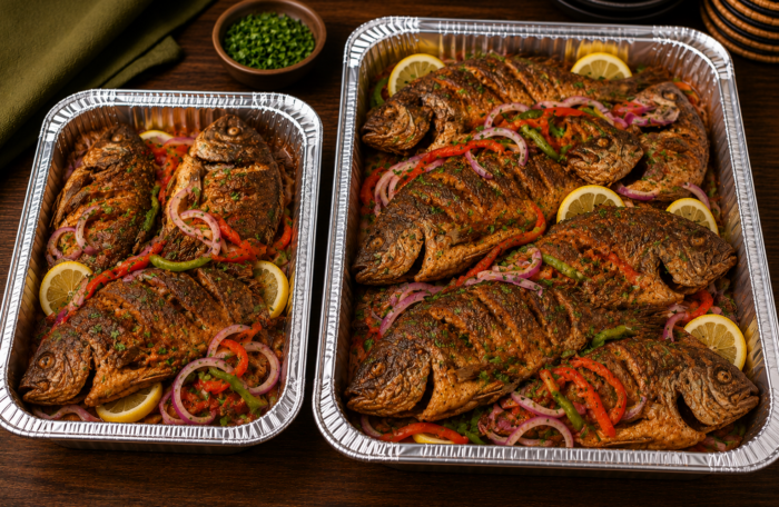 Fried Tilapia Catering Tray